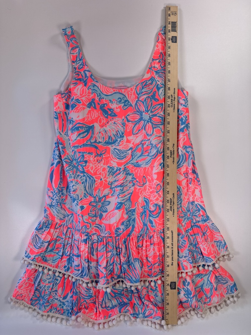Lilly Pulitzer Women’s Nastashia Dress Coral Blue Ruffle Hem XS - Picture 14 of 14